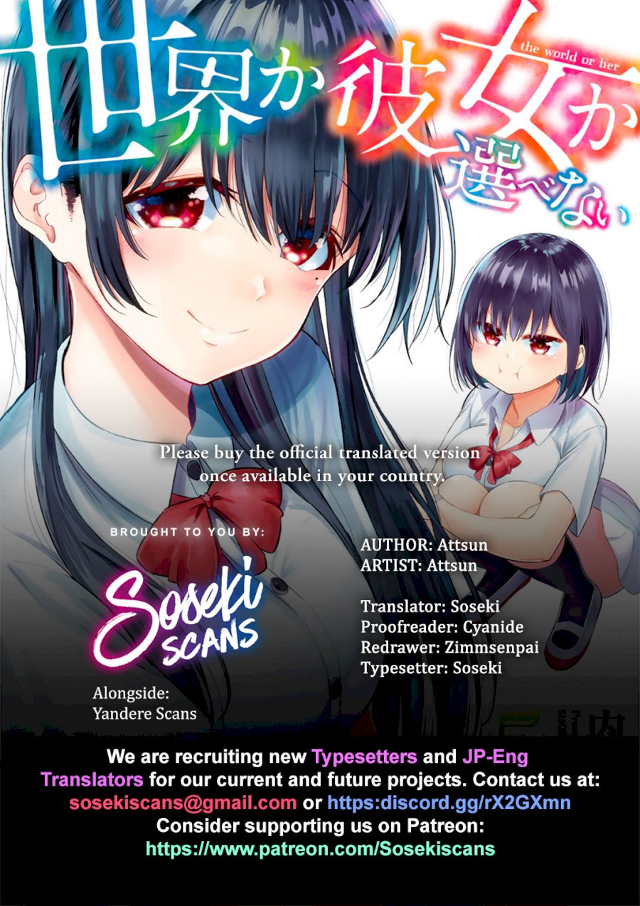 Sekai ka Kanojo ka Erabenai Chapter 20 - Page 1